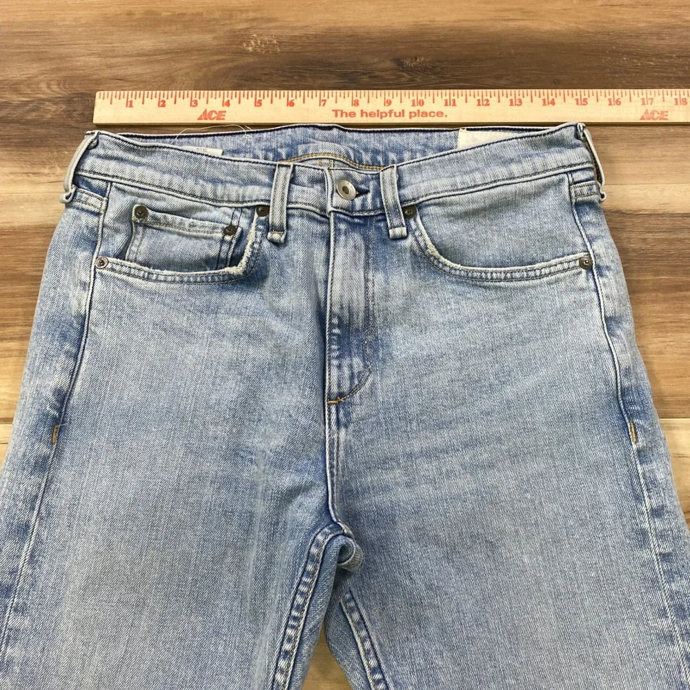 Rag & Bone Jeans Mens 30x32 Fit 1 Skinny Organic Cotton Sonora Light Blue Wash
